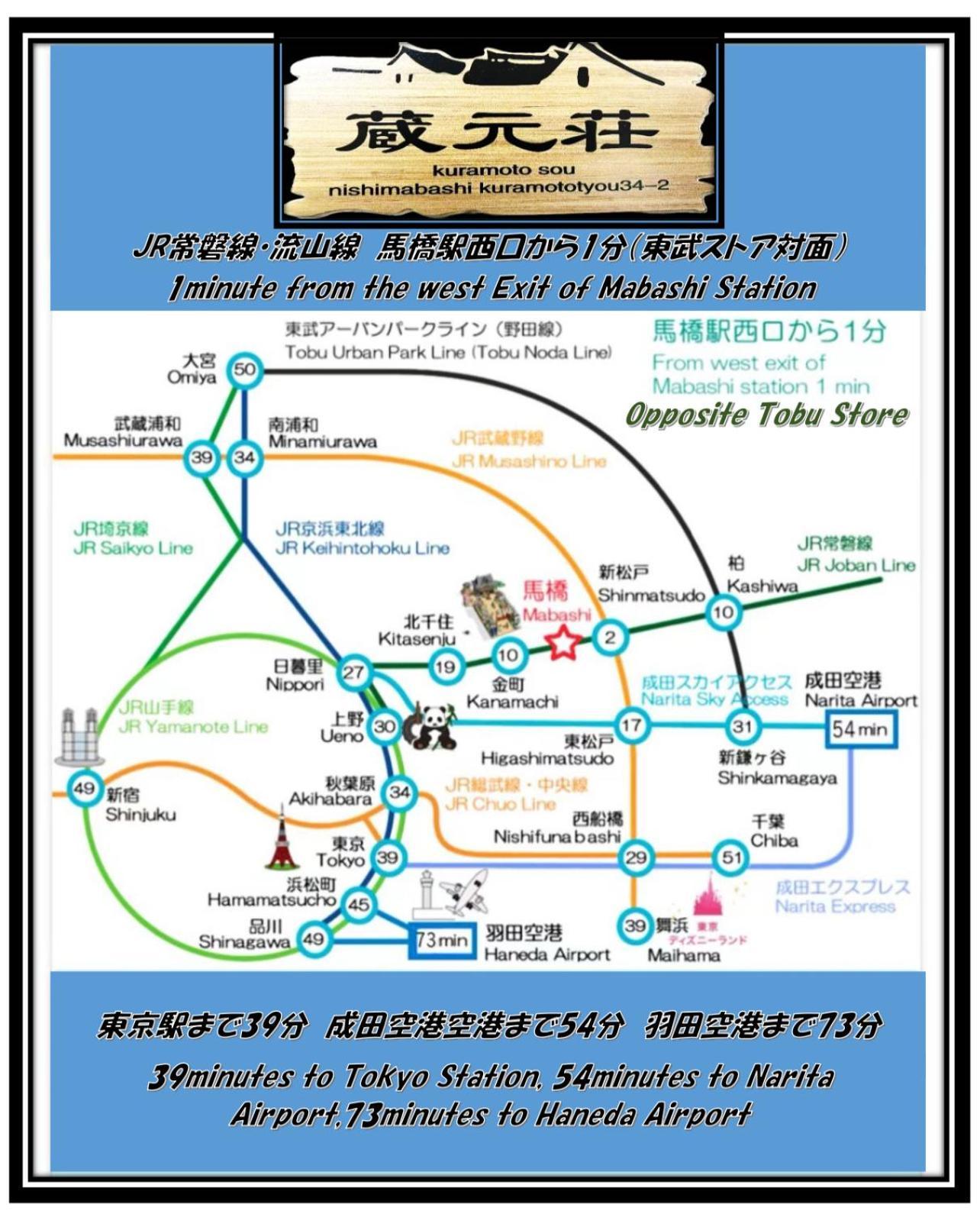 東京近隣 蔵元荘 駅近 交通便利 Villa Macudo Kültér fotó